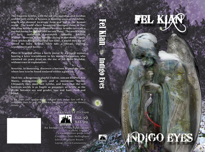 Cover for 'Indigo Eyes' by Fel Kian, Immanion Press